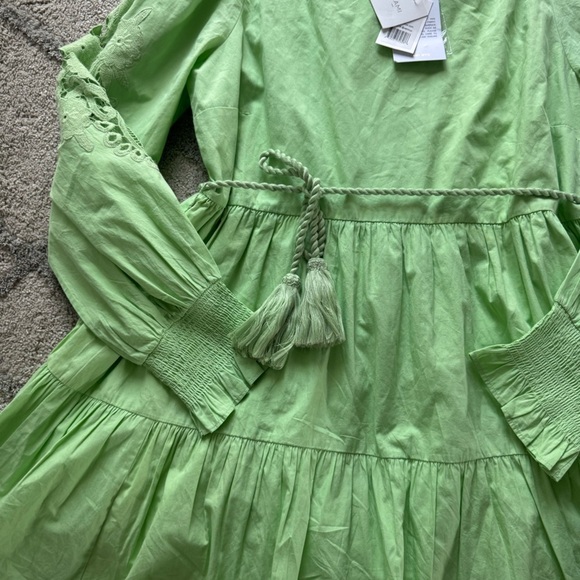 Cami Nyc Carolina Dress Neo Mint cotton poplin mini long sleeve XL new - Picture 6 of 16